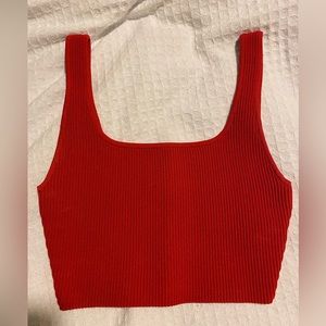 NWOT Aritzia Babaton Sculpt Knit Squareneck Cropped Tank